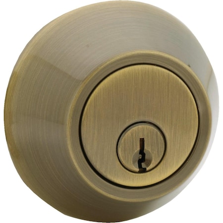 Steel Pro Antique Brass Double Cylinder Deadbolt DB982